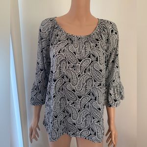 NWT Michael Kors White and Black Blouse